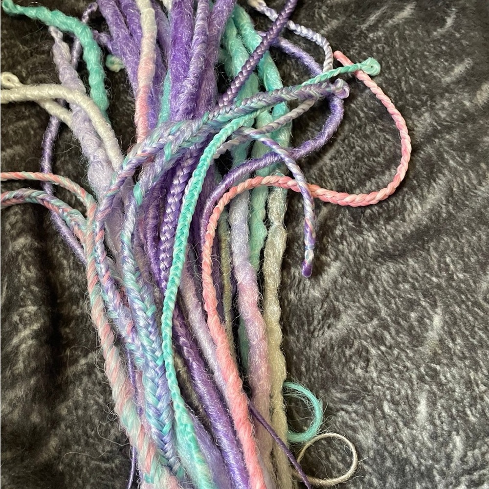 Vibrant Multicolor Braided Hair Synthetic Dead Extensions